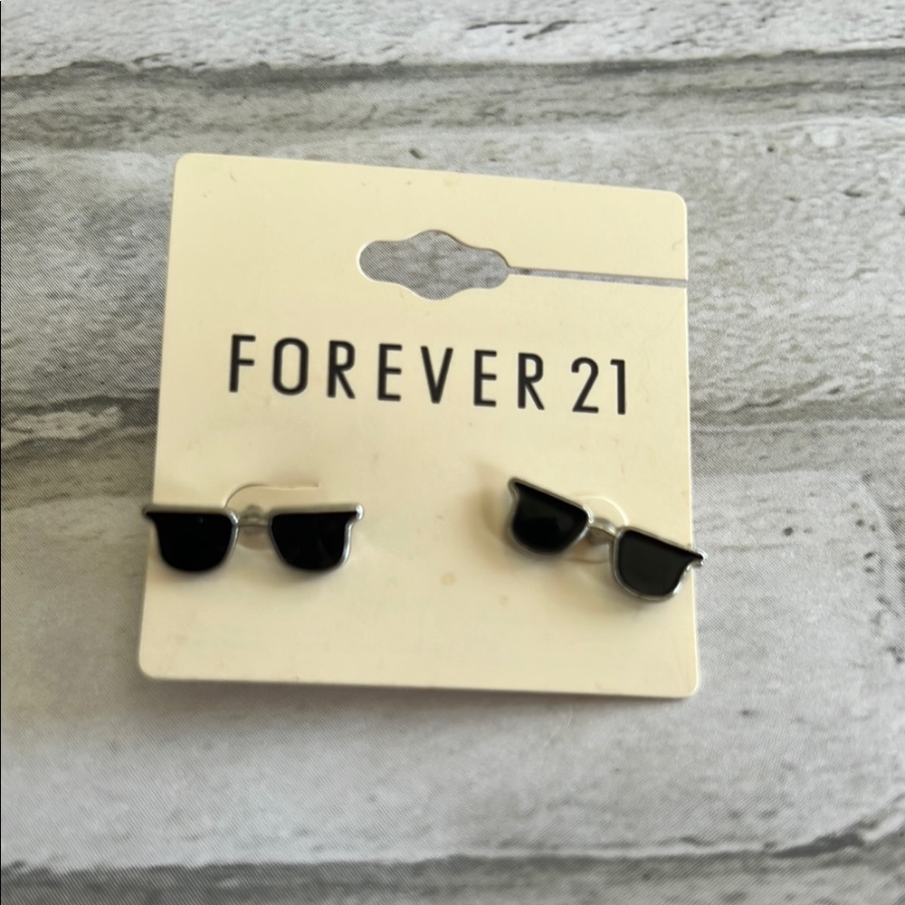 Free if bundled with other jewelry. Forever 21 Black Sunglasses Earrings